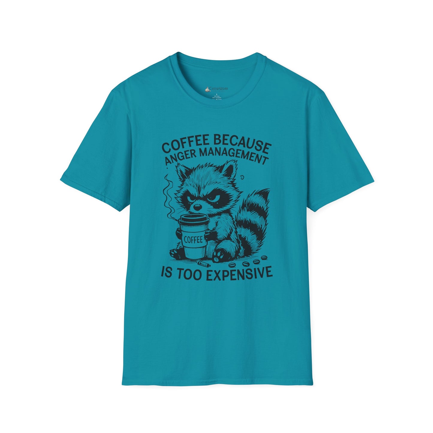 Coffee Because Anger Management Is Too Expensive Funny Raccoon T-Shirt