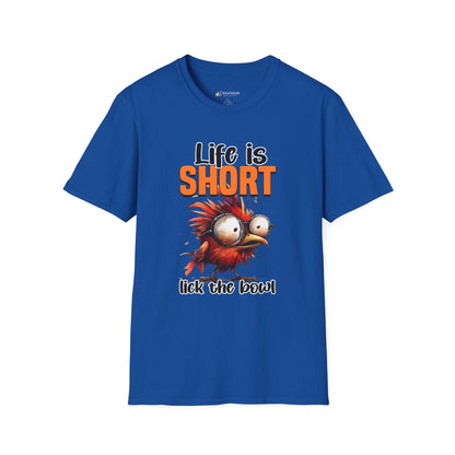 Life Is Short Lick the Bowl T-Shirt — Funny Foodie Baking Tee