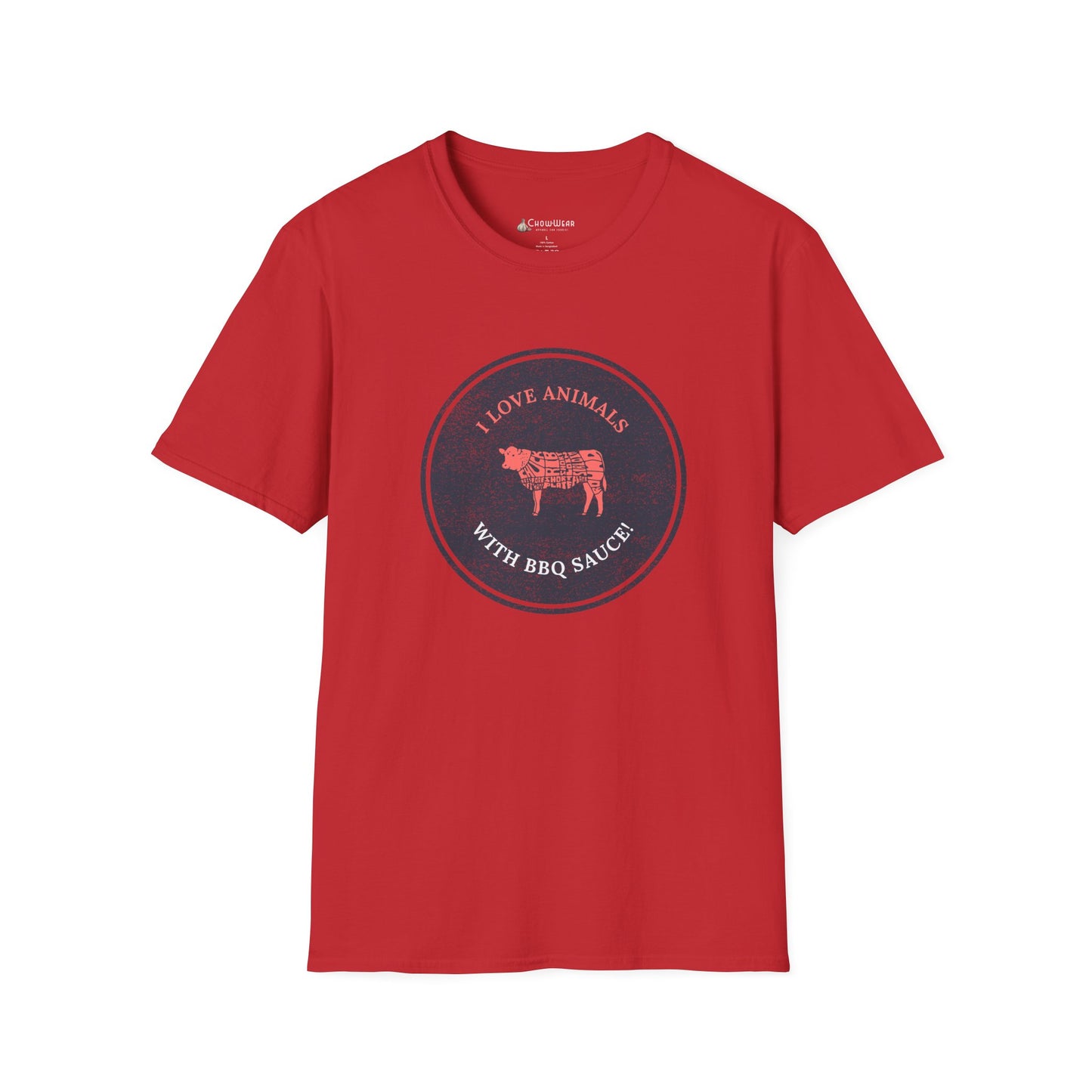 Meat Lover T-Shirt — Vintage style 'I Love Animals with BBQ Sauce' Graphic Tee