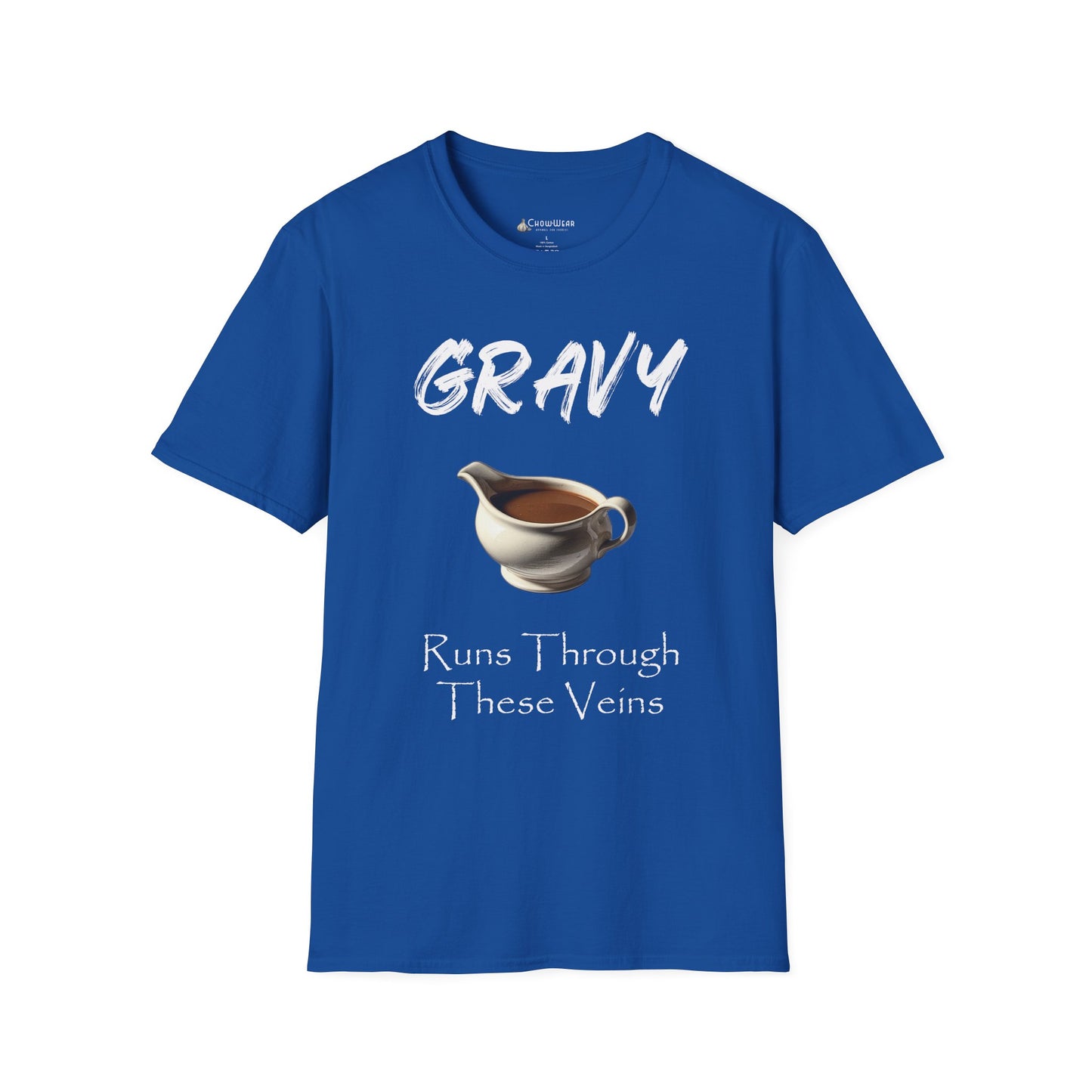 Gravy Runs Through These Veins T-Shirt — Funny Thanksgiving Comfort Food Tee