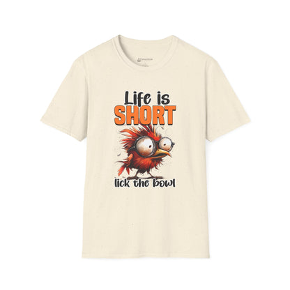 Life Is Short Lick the Bowl T-Shirt — Funny Foodie Baking Tee