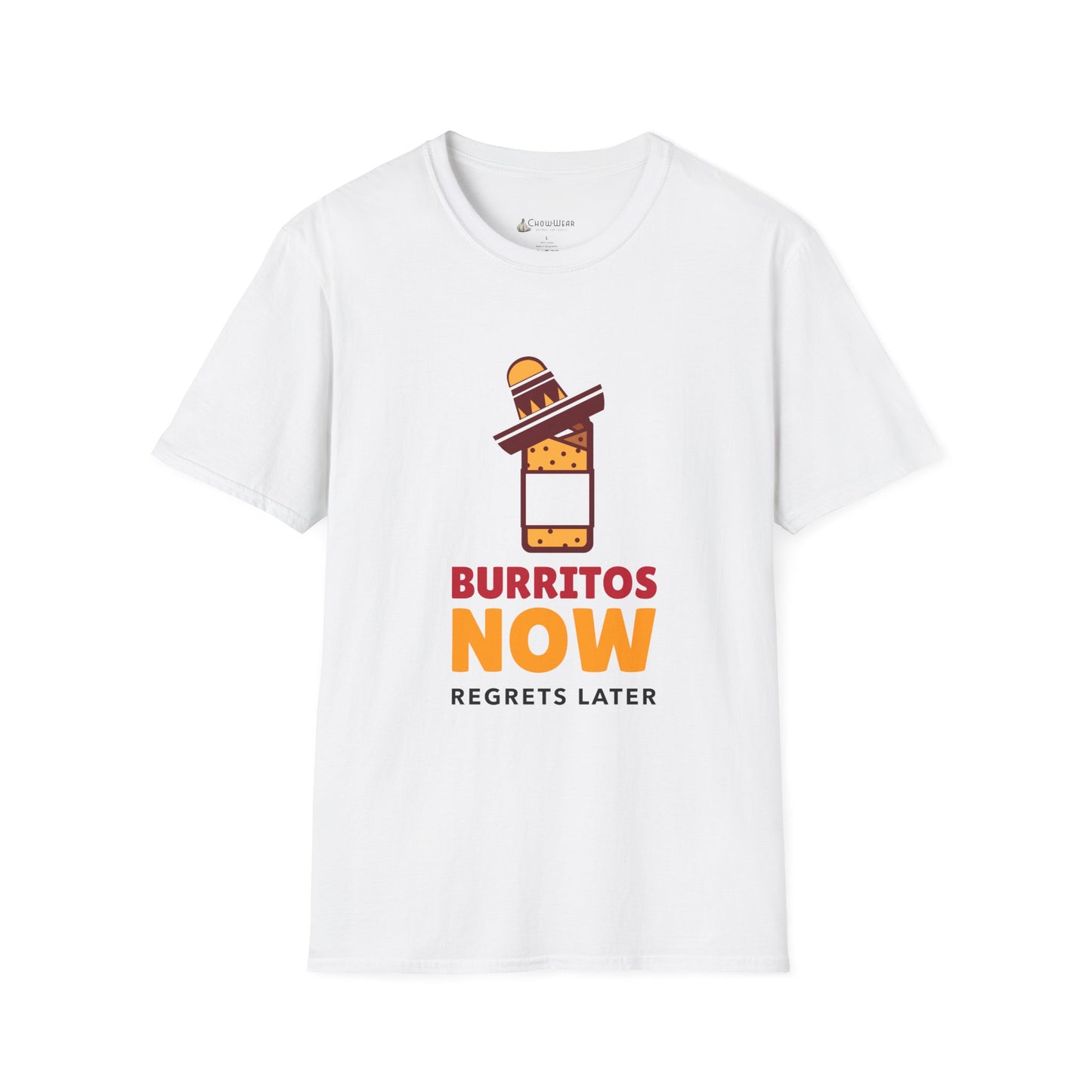 T-Shirt — Burritos Now, Regrets Later Funny Mexican Food Tee