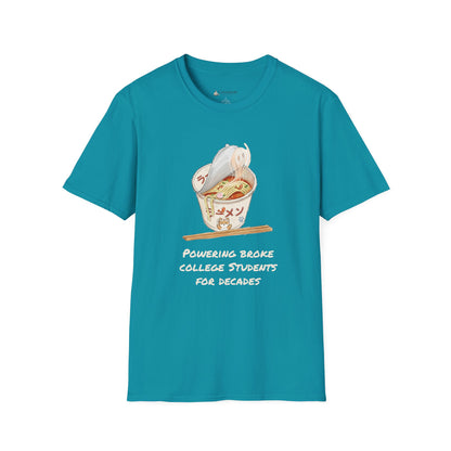Ramen Noodle Bowl T-Shirt — “Powering Broke College Students for Decades” Funny Truth