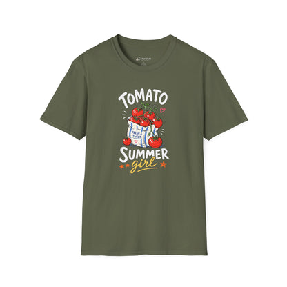 Tomato Summer Girl T-Shirt — Cute Garden Harvest Graphic Tee