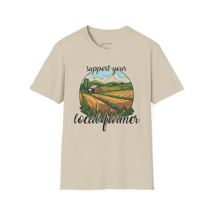 Support Your Local Farmer T-Shirt — Farm Landscape Graphic Tee
