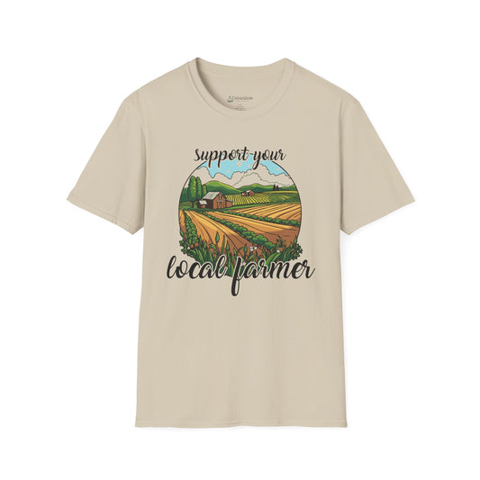 Support Your Local Farmer T-Shirt — Farm Landscape Graphic Tee