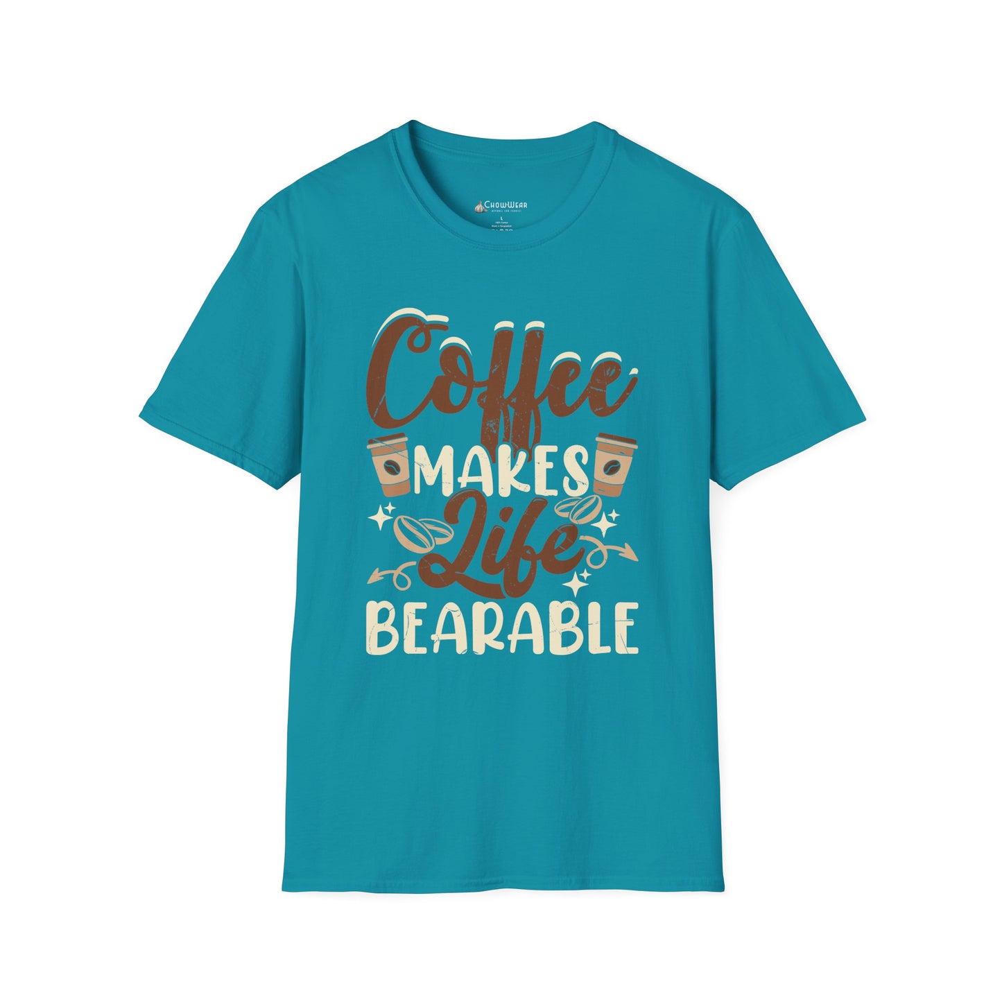 Coffee Makes Life Bearable T-Shirt — Funny Coffee Lover Tee