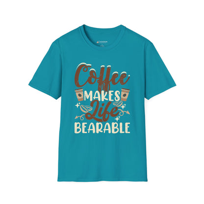 Coffee Makes Life Bearable T-Shirt — Funny Coffee Lover Tee
