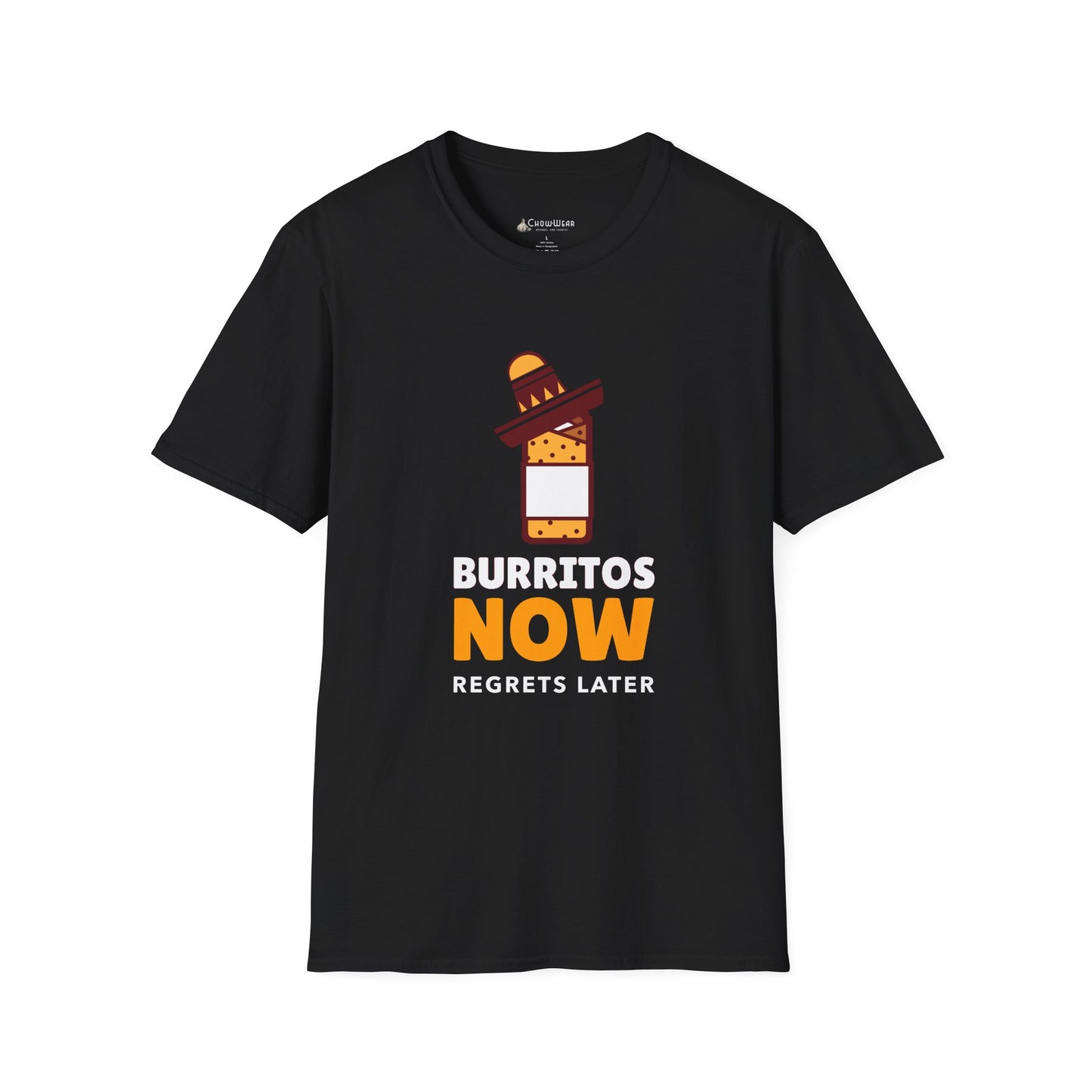 T-Shirt — Burritos Now, Regrets Later Funny Mexican Food Tee