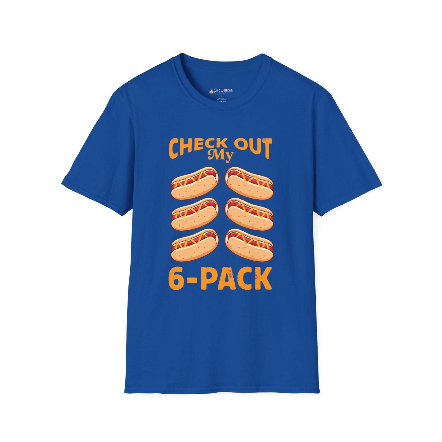 Check Out My 6-Pack Hot Dog Funny Diet Workout T-Shirt