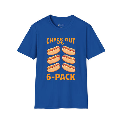 Check Out My 6-Pack Hot Dog Funny Diet Workout T-Shirt