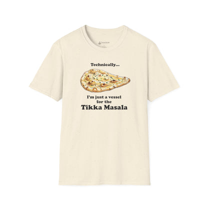 Naan Bread T-Shirt — “Technically I’m Just a Vessel for the Tikka Masala” Indian Food Tee