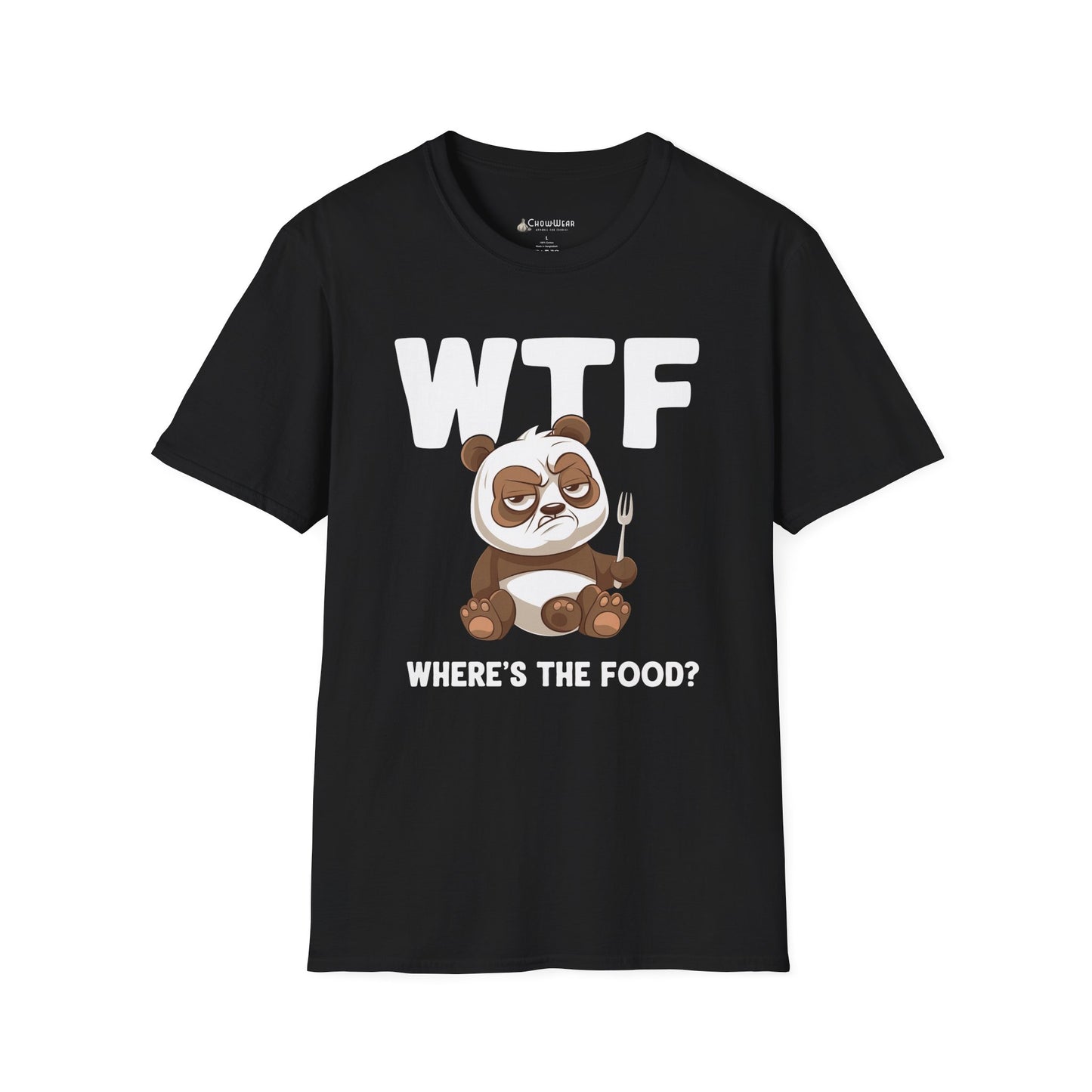 WTF Where's The Food? Panda Funny T-Shirt