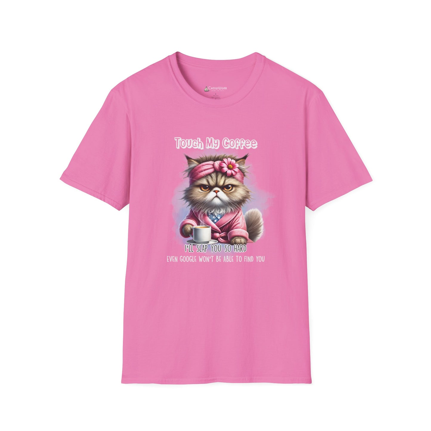 Cat Coffee T-Shirt — "Touch My Coffee" Funny Grumpy Kitty Graphic Tee