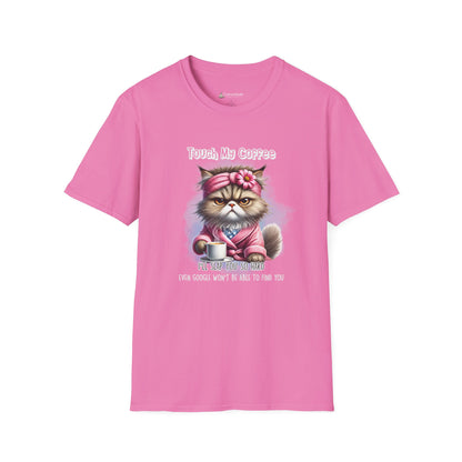 Cat Coffee T-Shirt — "Touch My Coffee" Funny Grumpy Kitty Graphic Tee