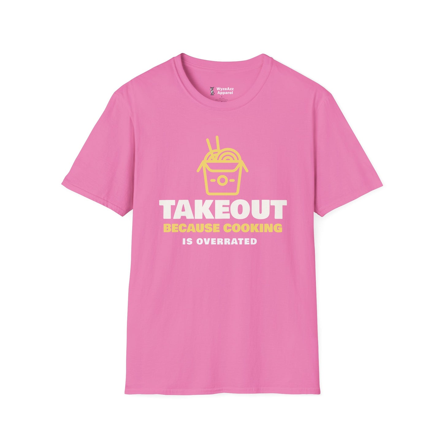 Takeout T-Shirt — “Takeout Because Cooking Is Overrated” Food Delivery Tee