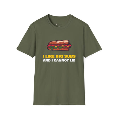 T-Shirt — “I Like Big Subs and I Cannot Lie” Funny Sandwich Hoagie Tee