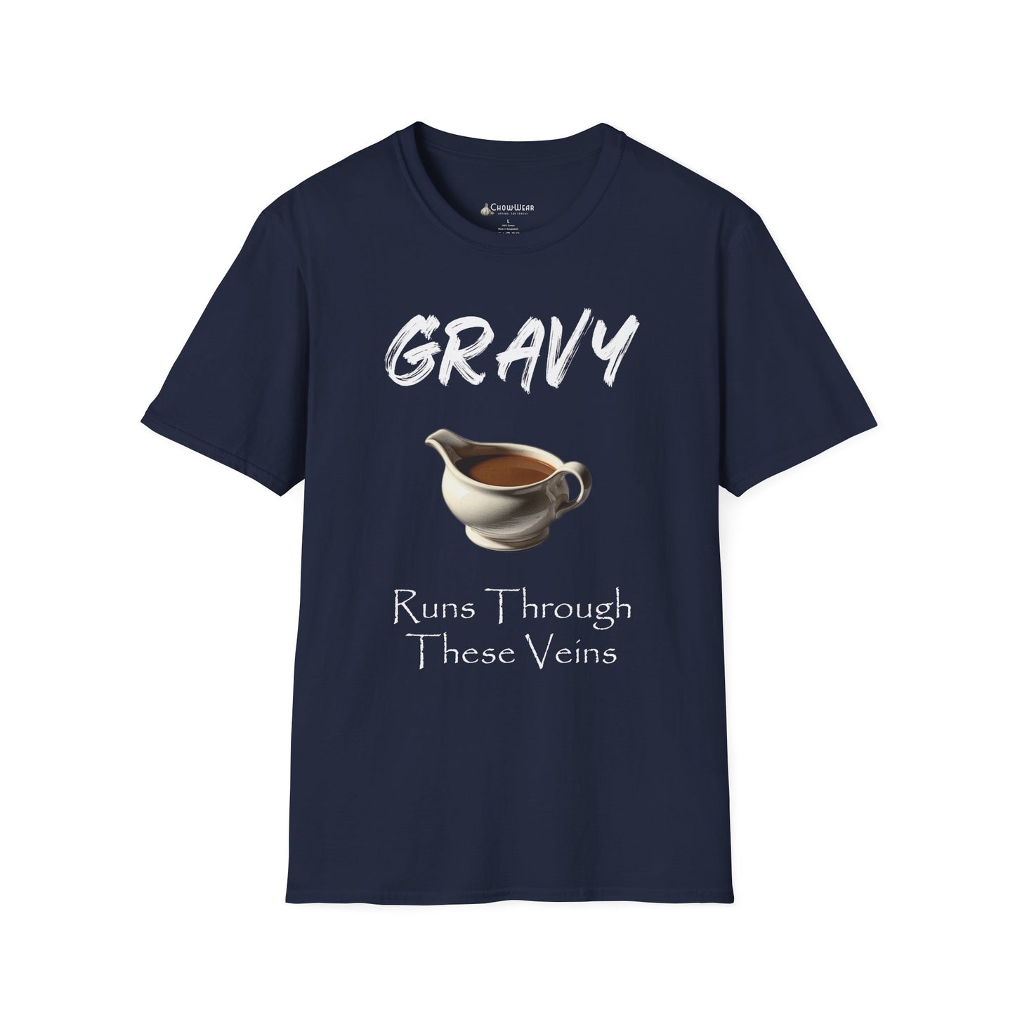 Gravy Runs Through These Veins T-Shirt — Funny Thanksgiving Comfort Food Tee