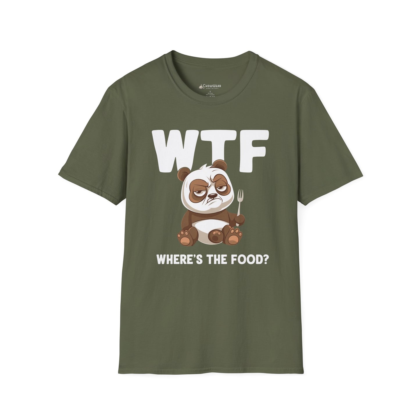 WTF Where's The Food? Panda Funny T-Shirt