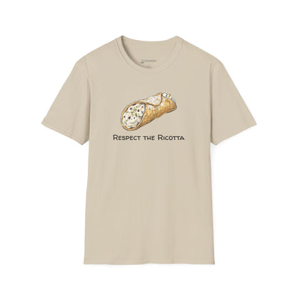 Cannoli T-Shirt – "Respect the Ricotta" Italian Pastry Dessert Tee