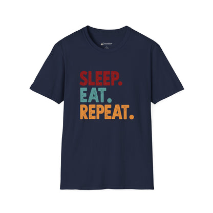 Sleep. Eat. Repeat. T-Shirt — Retro Foodie Tee