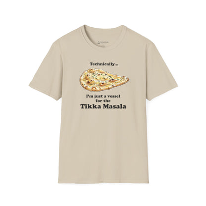 Naan Bread T-Shirt — “Technically I’m Just a Vessel for the Tikka Masala” Indian Food Tee