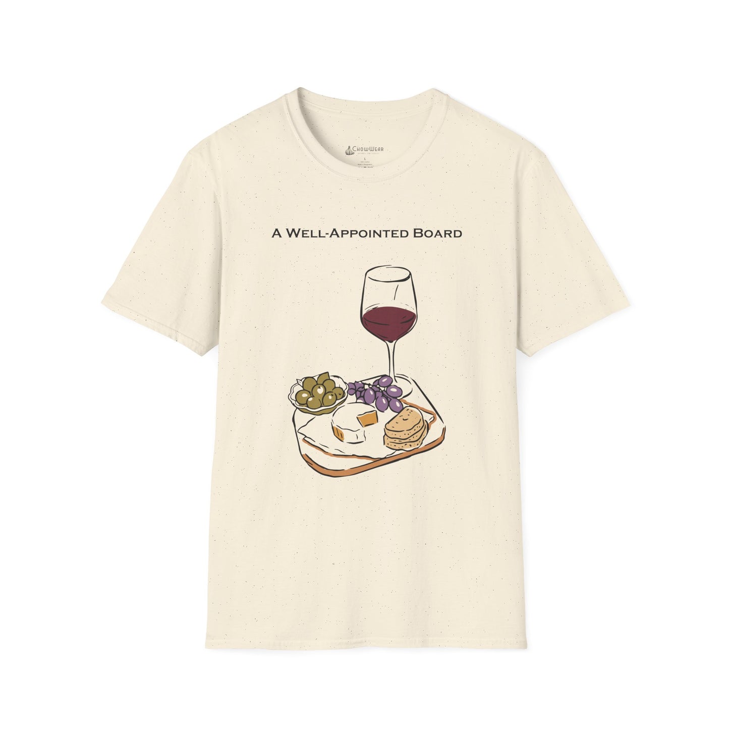 "A Well-Appointed Board" Wine & Charcuterie Graphic T-Shirt