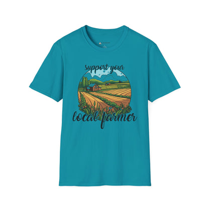 Support Your Local Farmer T-Shirt — Farm Landscape Graphic Tee