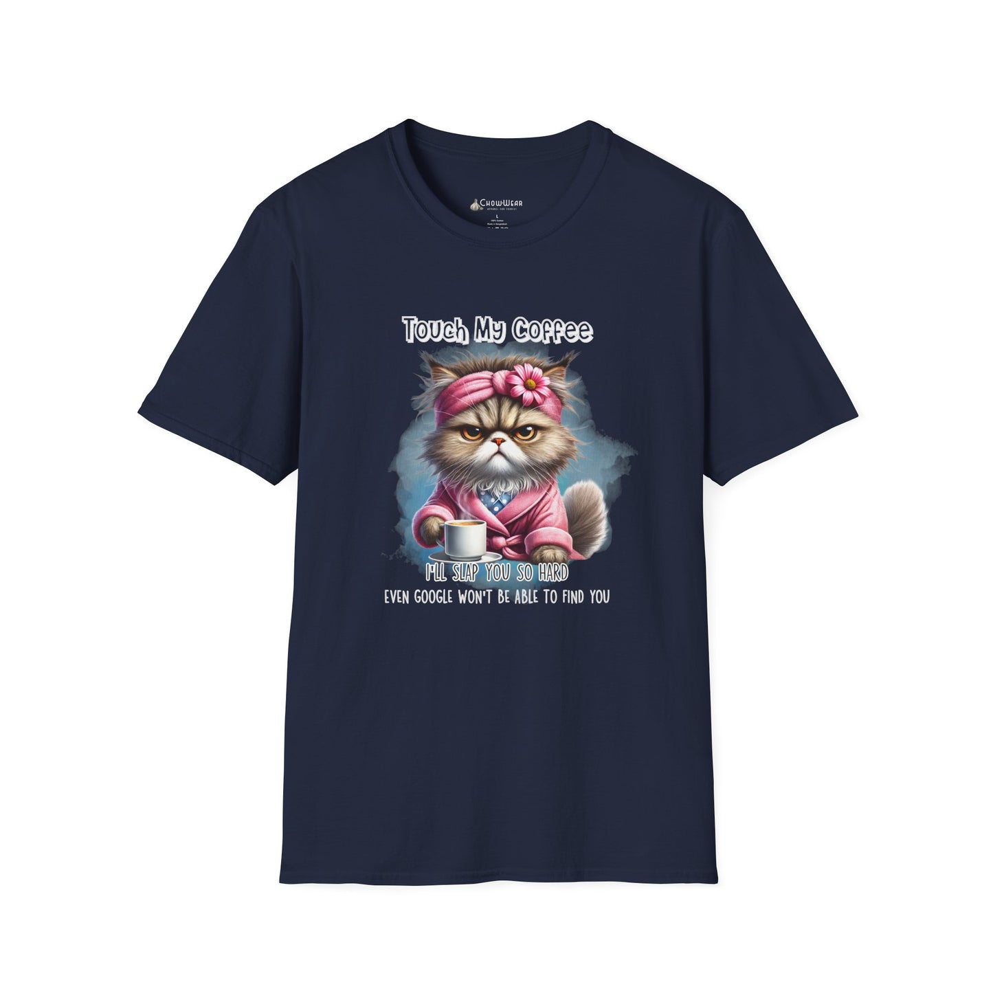 Cat Coffee T-Shirt — "Touch My Coffee" Funny Grumpy Kitty Graphic Tee