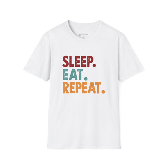 Sleep. Eat. Repeat. T-Shirt — Retro Foodie Tee