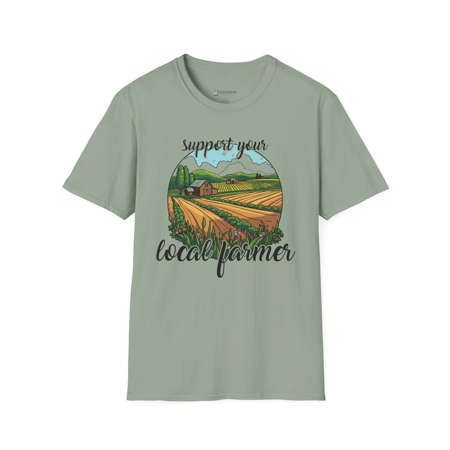 Support Your Local Farmer T-Shirt — Farm Landscape Graphic Tee