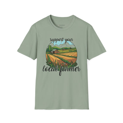 Support Your Local Farmer T-Shirt — Farm Landscape Graphic Tee