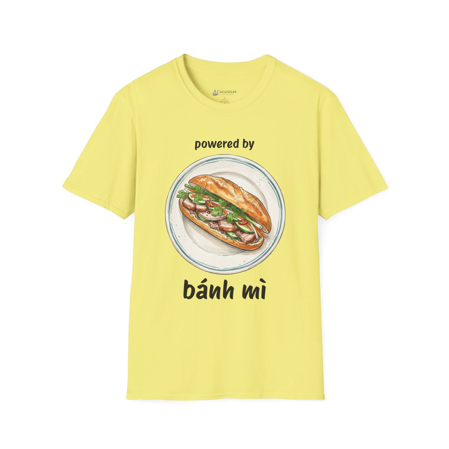 Bánh Mì T-Shirt — "Powered by Bánh Mì" Vietnamese Sandwich Tee