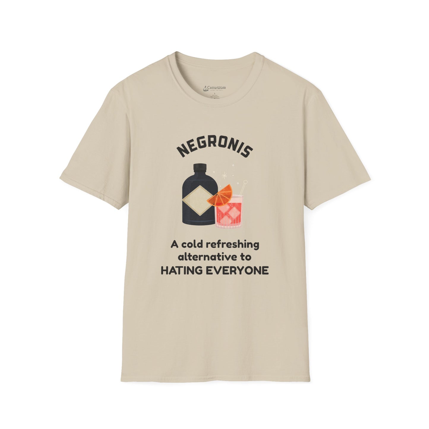 Negronis T-Shirt — "A cold refreshing alternative to hating everyone" Cocktail Tee