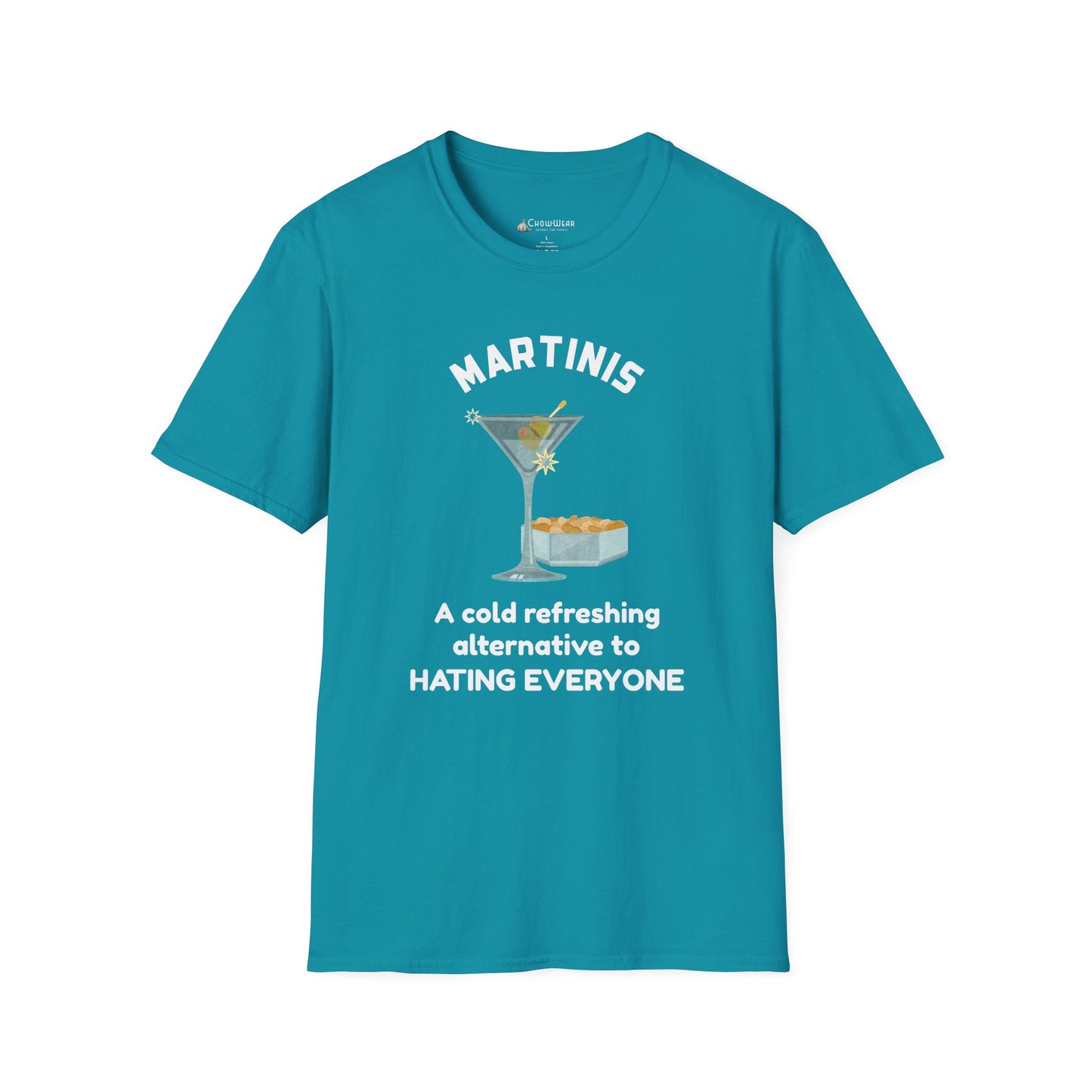 Martinis T‑Shirt — "A Cold Refreshing Alternative to Hating Everyone" Graphic Tee