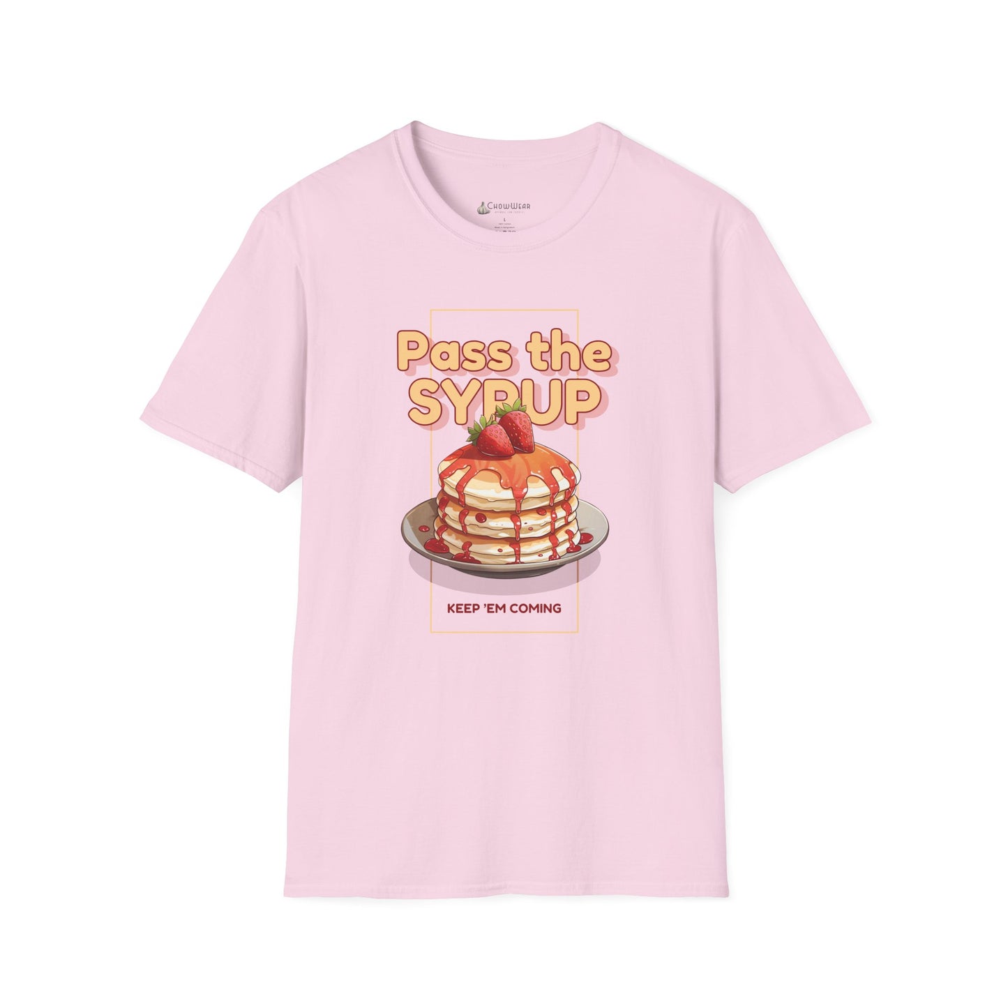 Pass the Syrup Pancake T-Shirt — Retro Breakfast Graphic Tee
