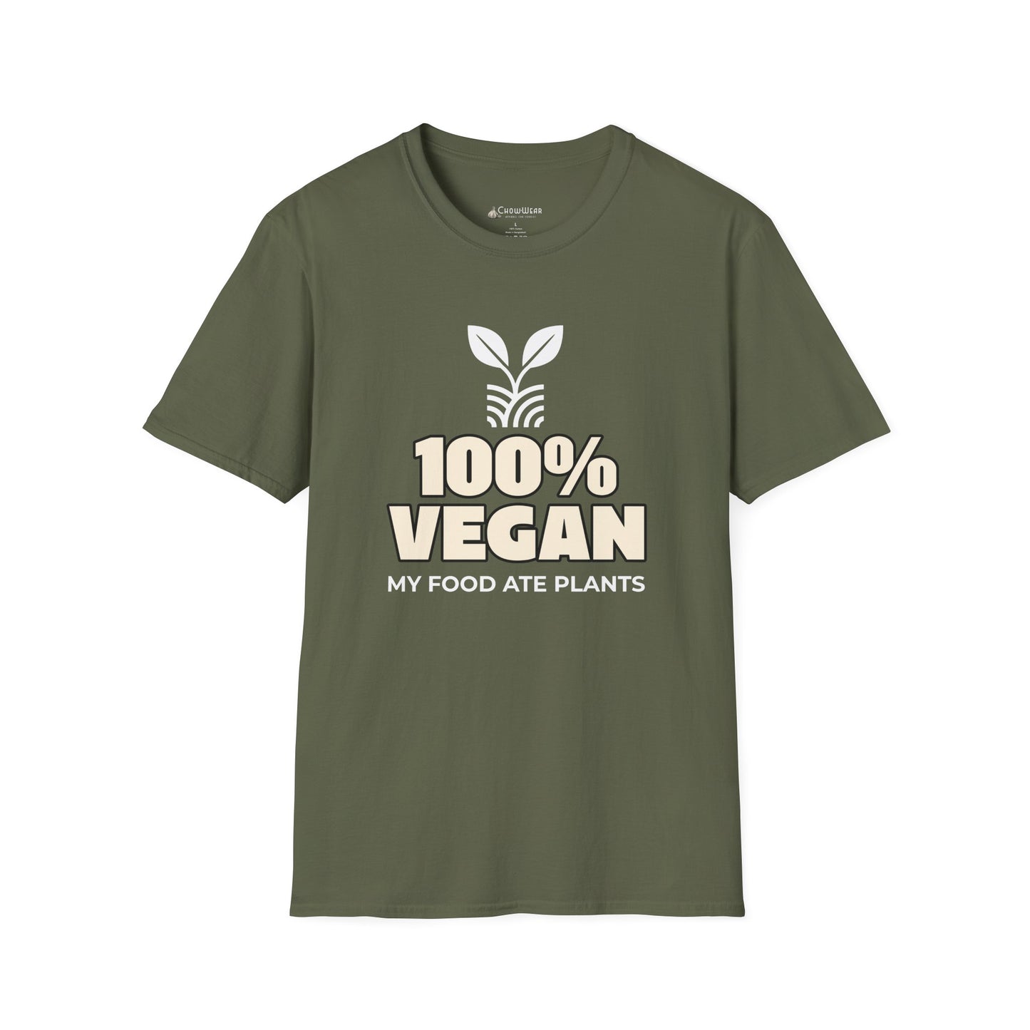 100% Vegan T-Shirt – "My Food Ate Plants" Funny BBQ Meat Graphic Tee