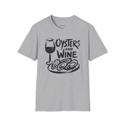 Oysters and Wine T-Shirt — Seafood & Wine Lovers Tee