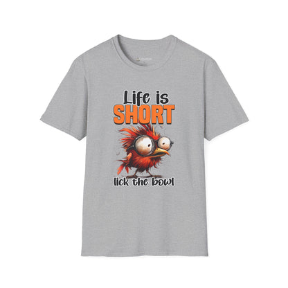 Life Is Short Lick the Bowl T-Shirt — Funny Foodie Baking Tee