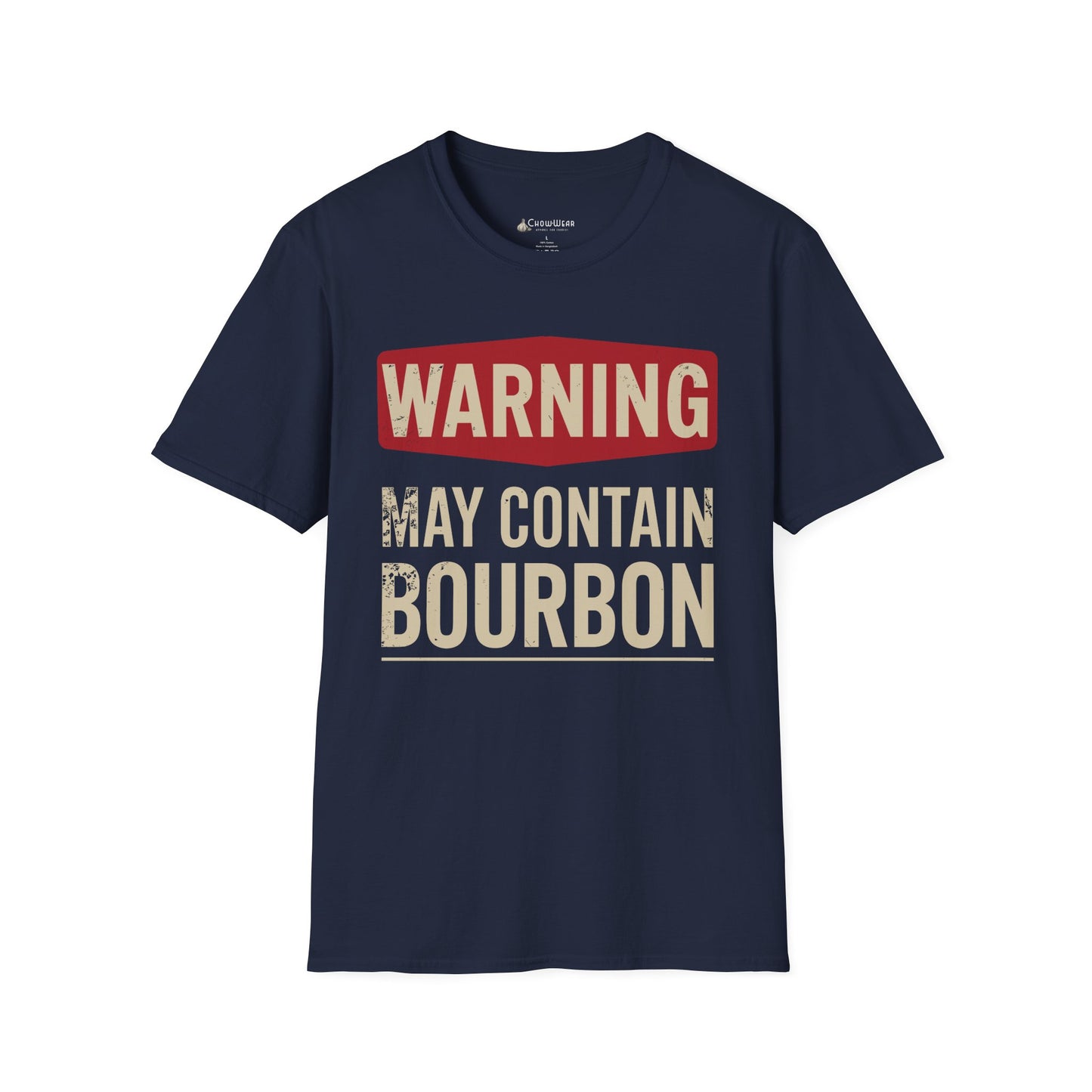 May Contain Bourbon T-Shirt — Funny Whiskey Lovers Tee