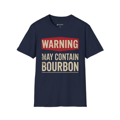 May Contain Bourbon T-Shirt — Funny Whiskey Lovers Tee