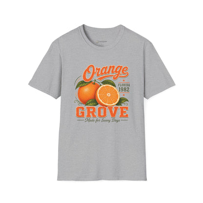 Orange Grove Vintage T-Shirt — Florida Fruit Citrus Graphic Tee