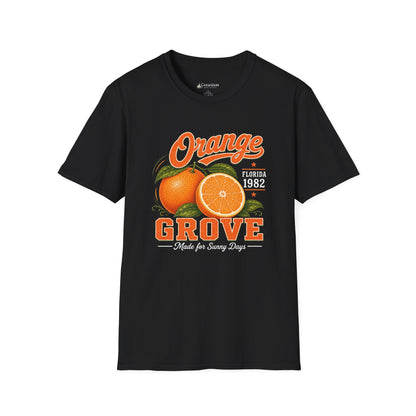 Orange Grove Vintage T-Shirt — Florida Fruit Citrus Graphic Tee