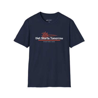 Diet Starts Tomorrow T-Shirt — Funny Retro Motivational Tee