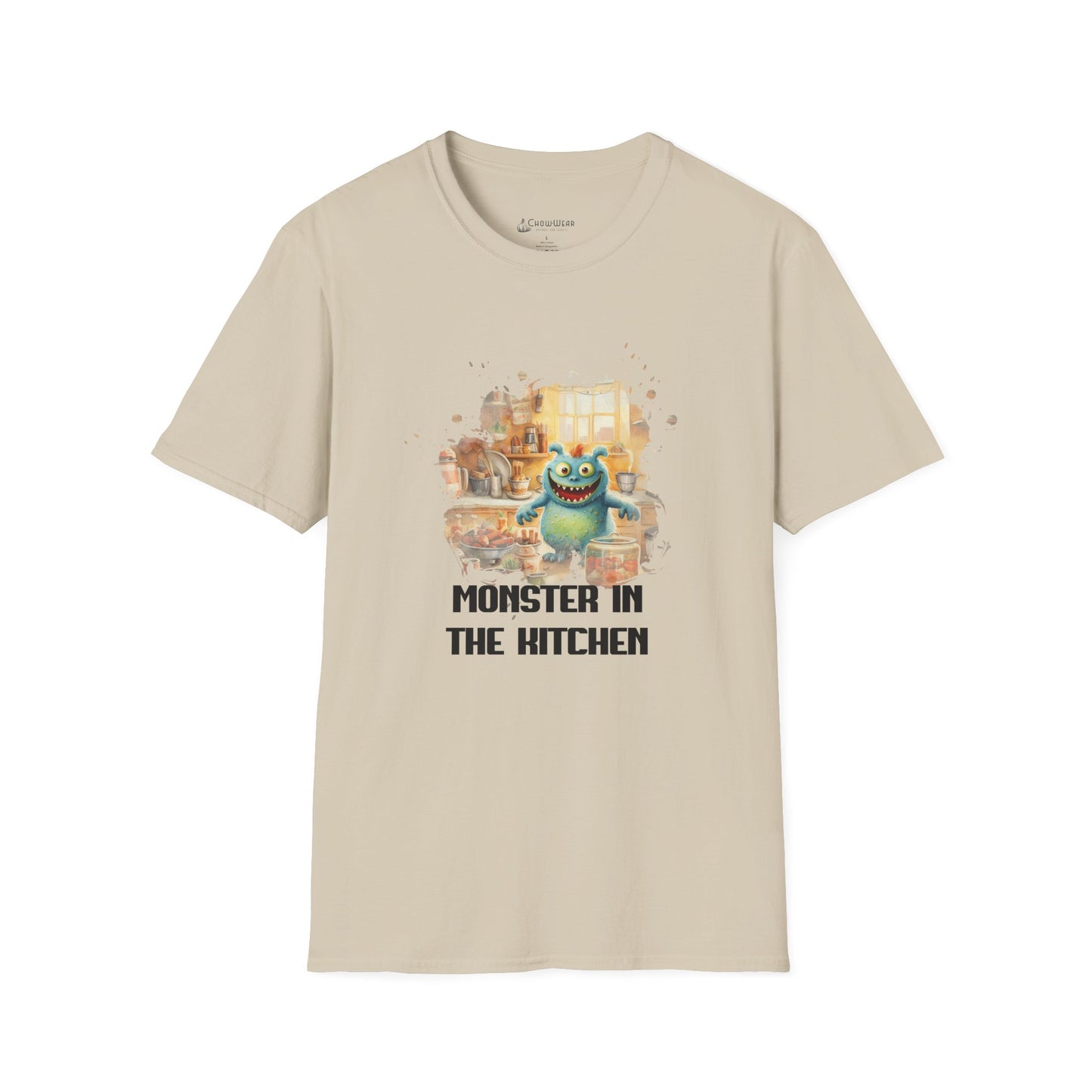 T-Shirt — "Monster in the Kitchen" Cute Cartoon Cooking Chef Tee
