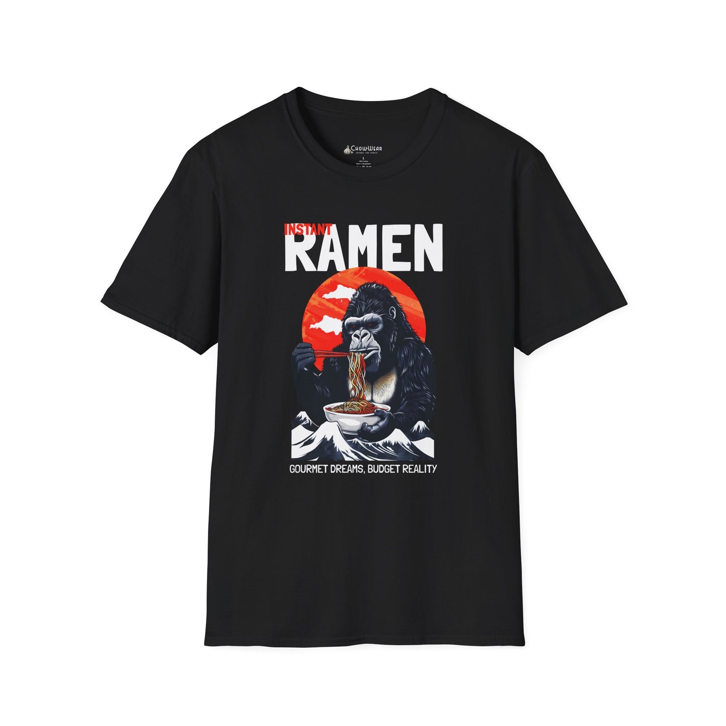 Ramen Gorilla T‑Shirt — Vintage Japan Sunset Noodle Asian Tee