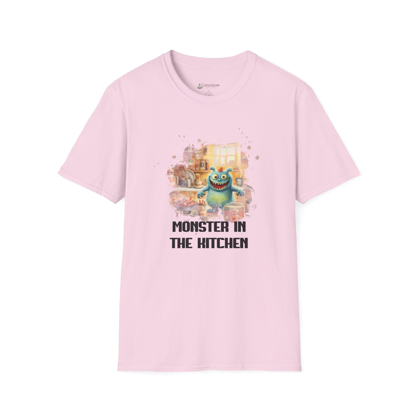 T-Shirt — "Monster in the Kitchen" Cute Cartoon Cooking Chef Tee