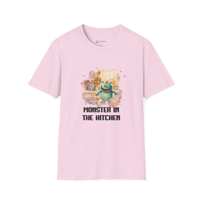 T-Shirt — "Monster in the Kitchen" Cute Cartoon Cooking Chef Tee
