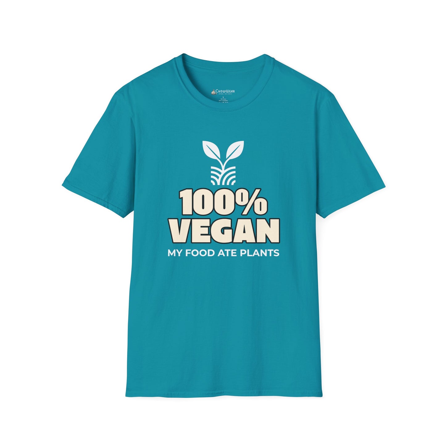 100% Vegan T-Shirt – "My Food Ate Plants" Funny BBQ Meat Graphic Tee