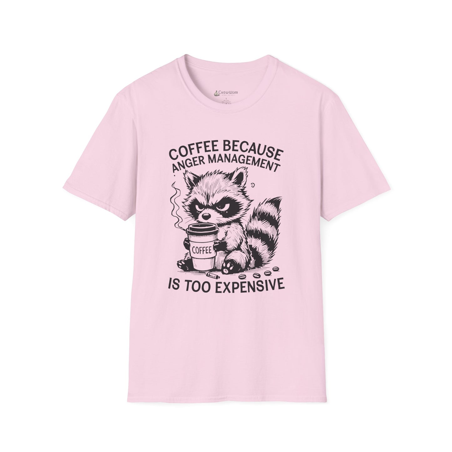 Coffee Because Anger Management Is Too Expensive Funny Raccoon T-Shirt